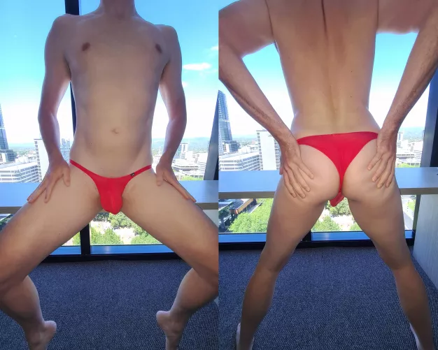 Are you cumming over in your thong so the whole city below can watch us two thongers get naughty?? What colour will yours be?