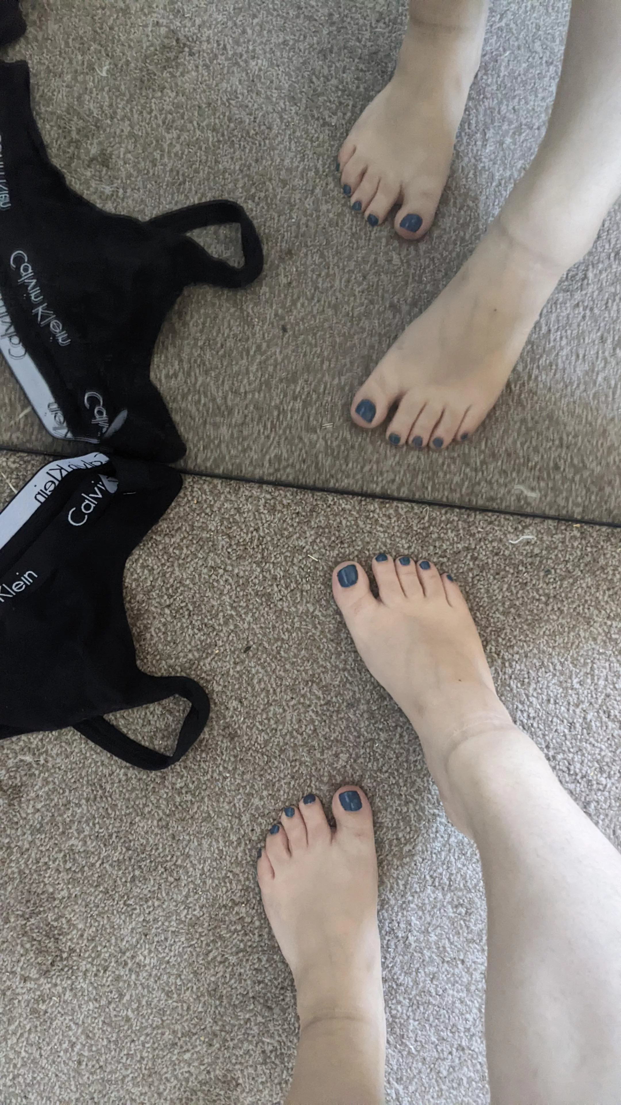 Can you see the sock indentations left on my ankles? 🤭