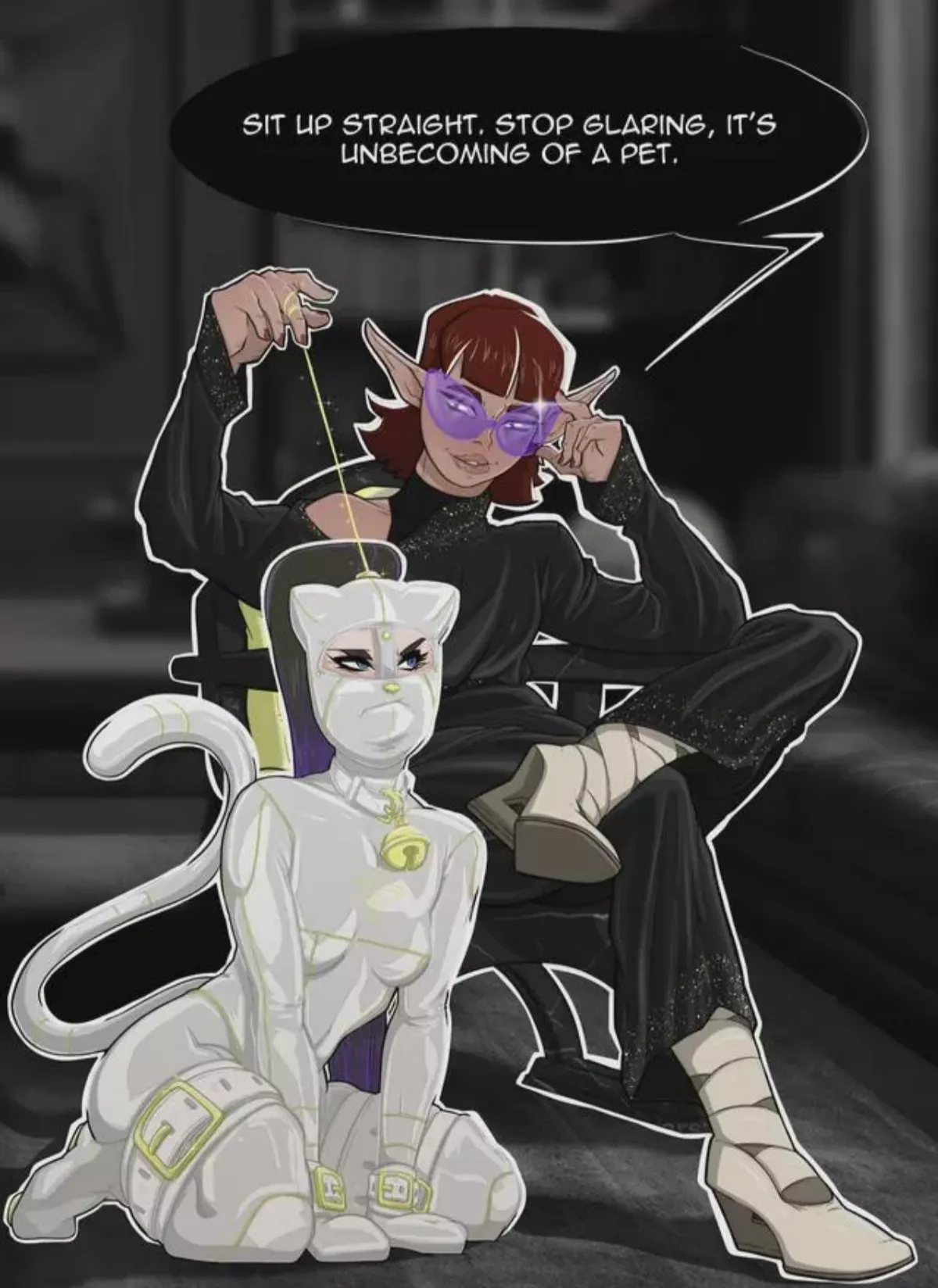 I think she has a lucky kitten