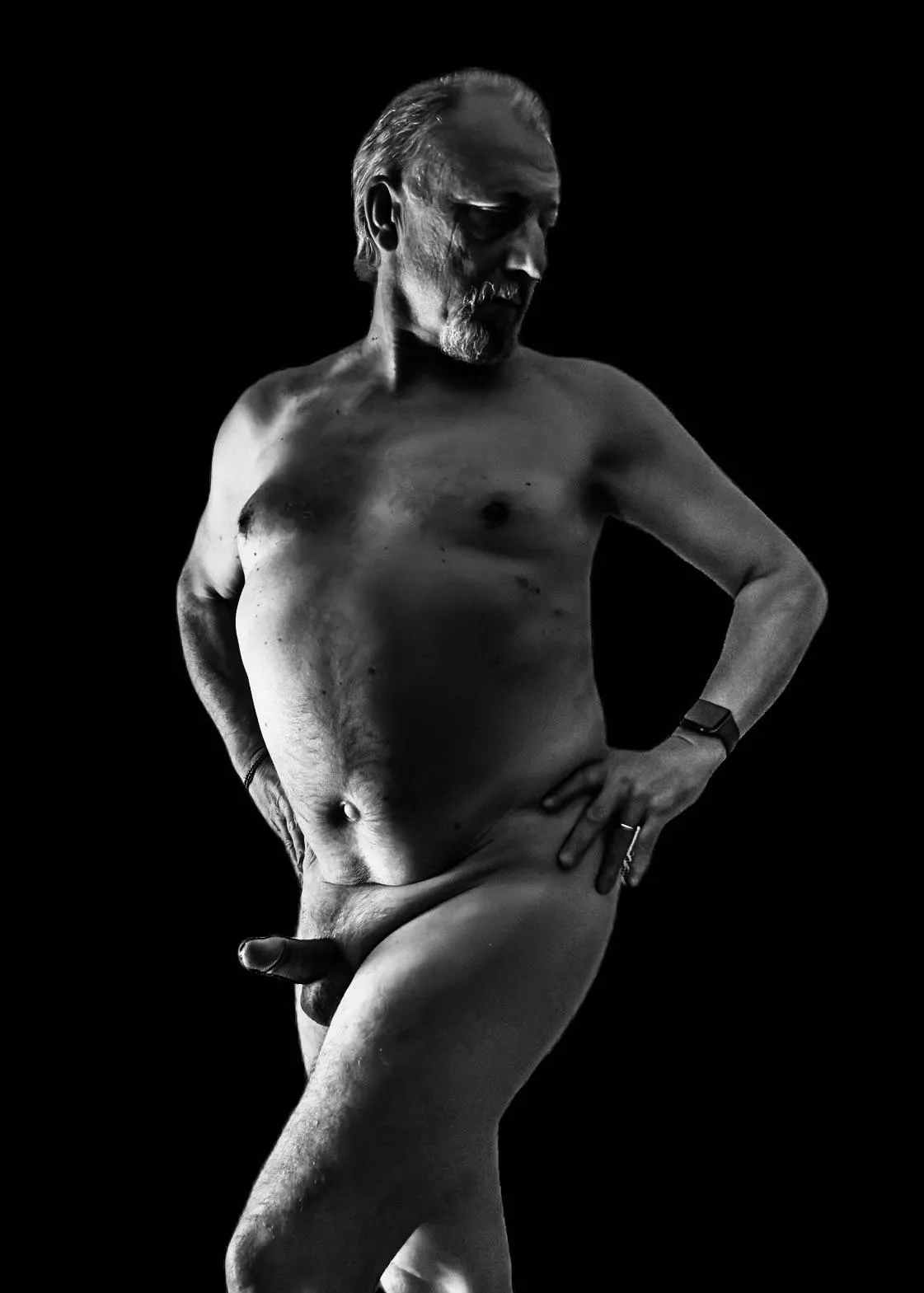 If you gaze long enough into an abyss, the abyss will gaze back into you. (Male above the knee)