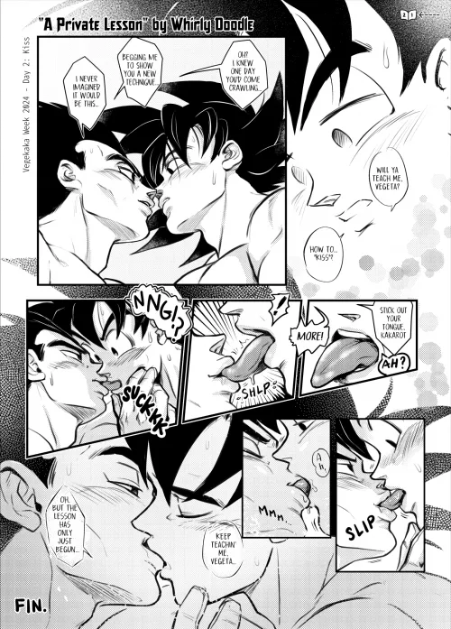 Vegeta x Goku - Kissing Lessons [Dragon Ball]