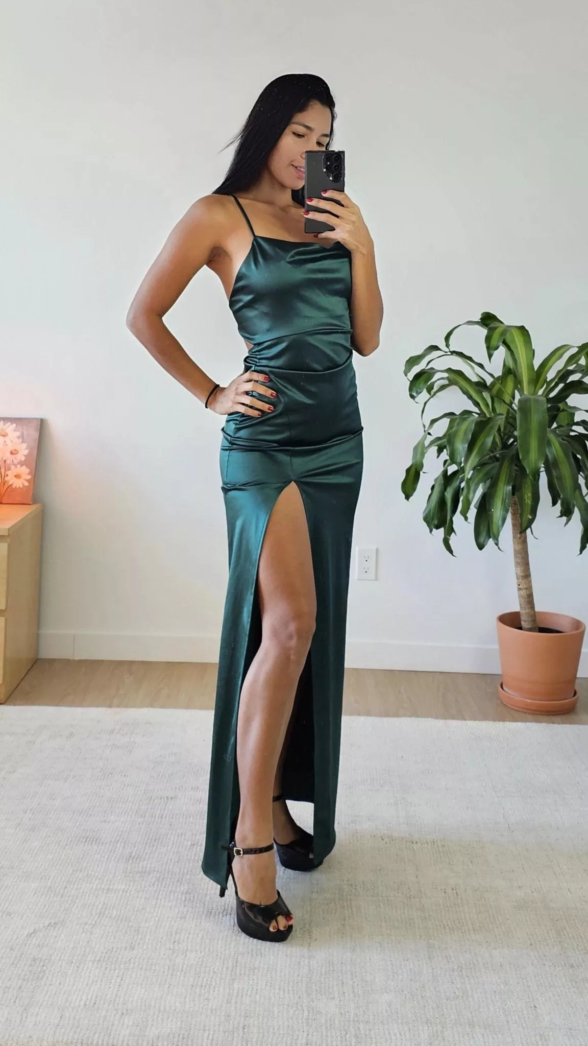 Wearing my most elegant dress