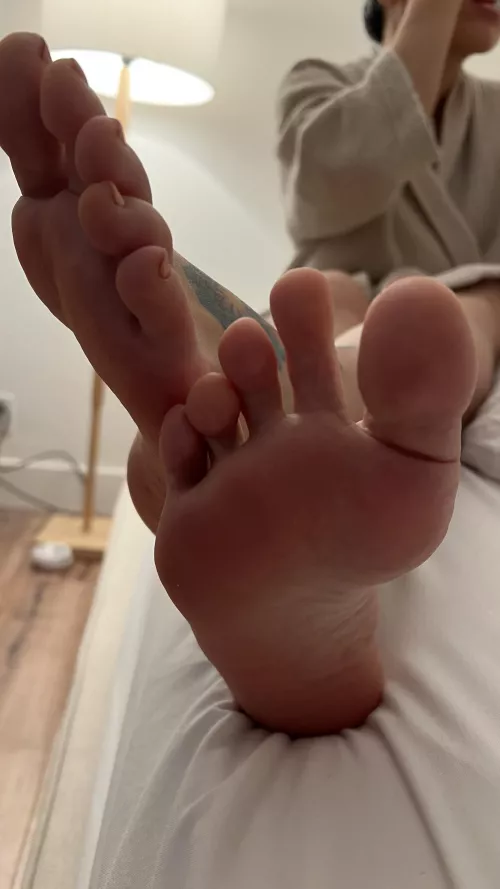 Can I lay my feet on your lap?