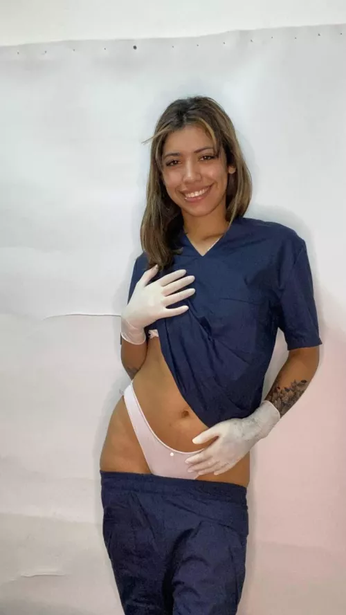 I wore panties to match the color of my gloves.