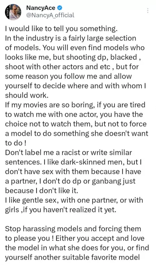 [Nancy A on twitter] What do you think?🤔