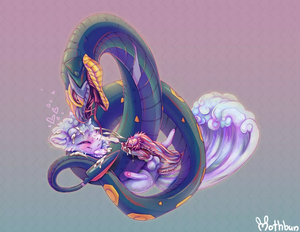 nice and warm [m/m] [Seviper][Alolan Vulpix] (Mothbun)