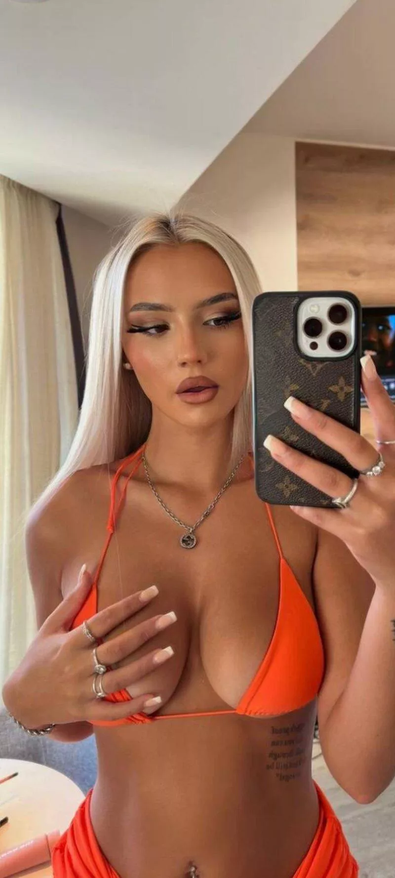 Orange bikini bimbo