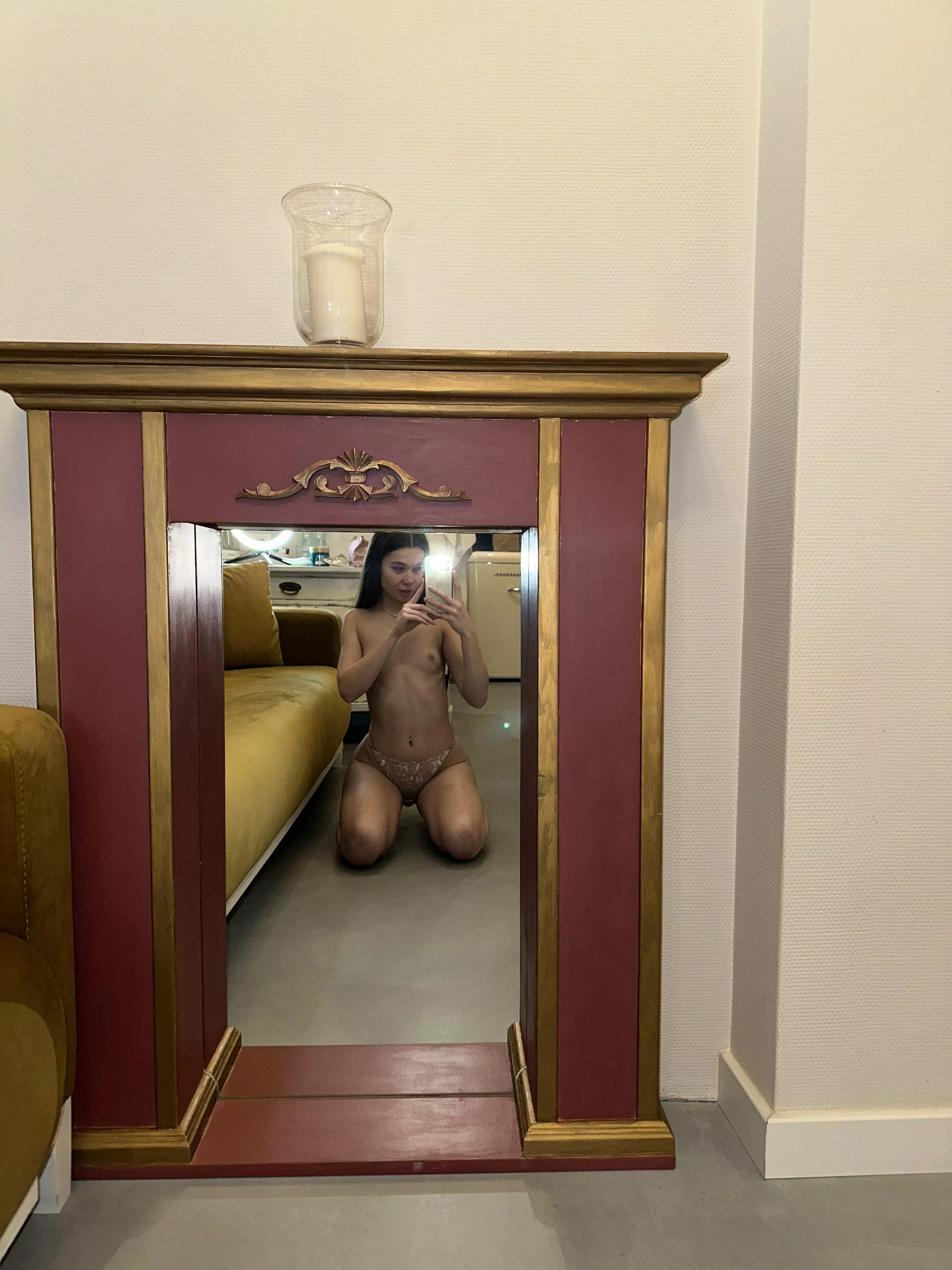 the mood to surrender to you in front of the mirror