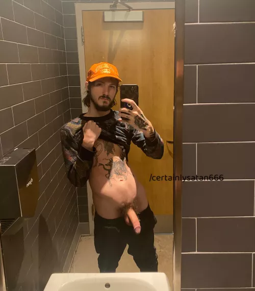 Waiting in the restroom w the door unlocked. 😌