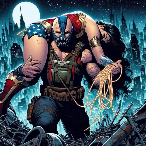 Bane kidnaps wonder woman