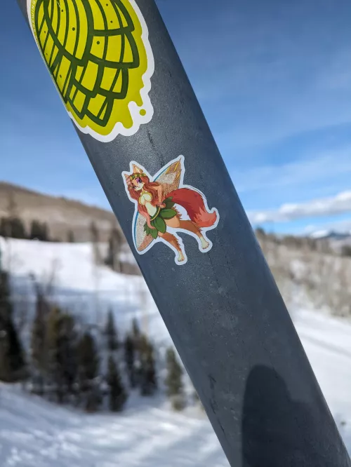 Furry sticker in the wild.