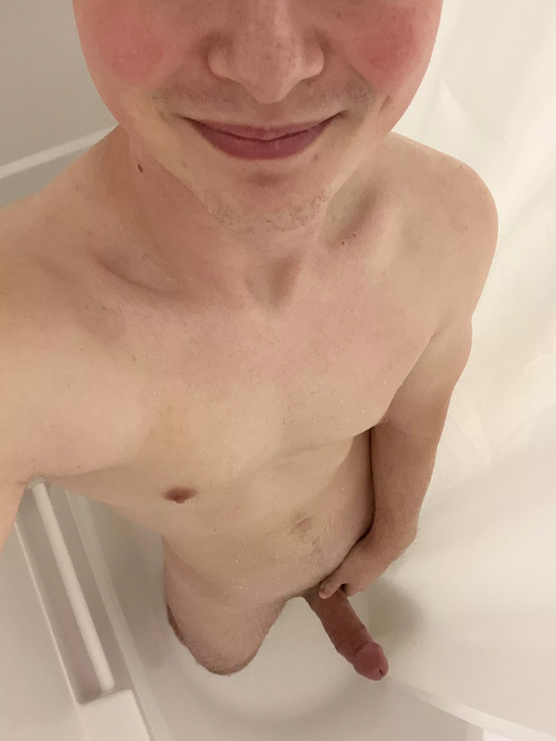 Join me in the shower. Pms open