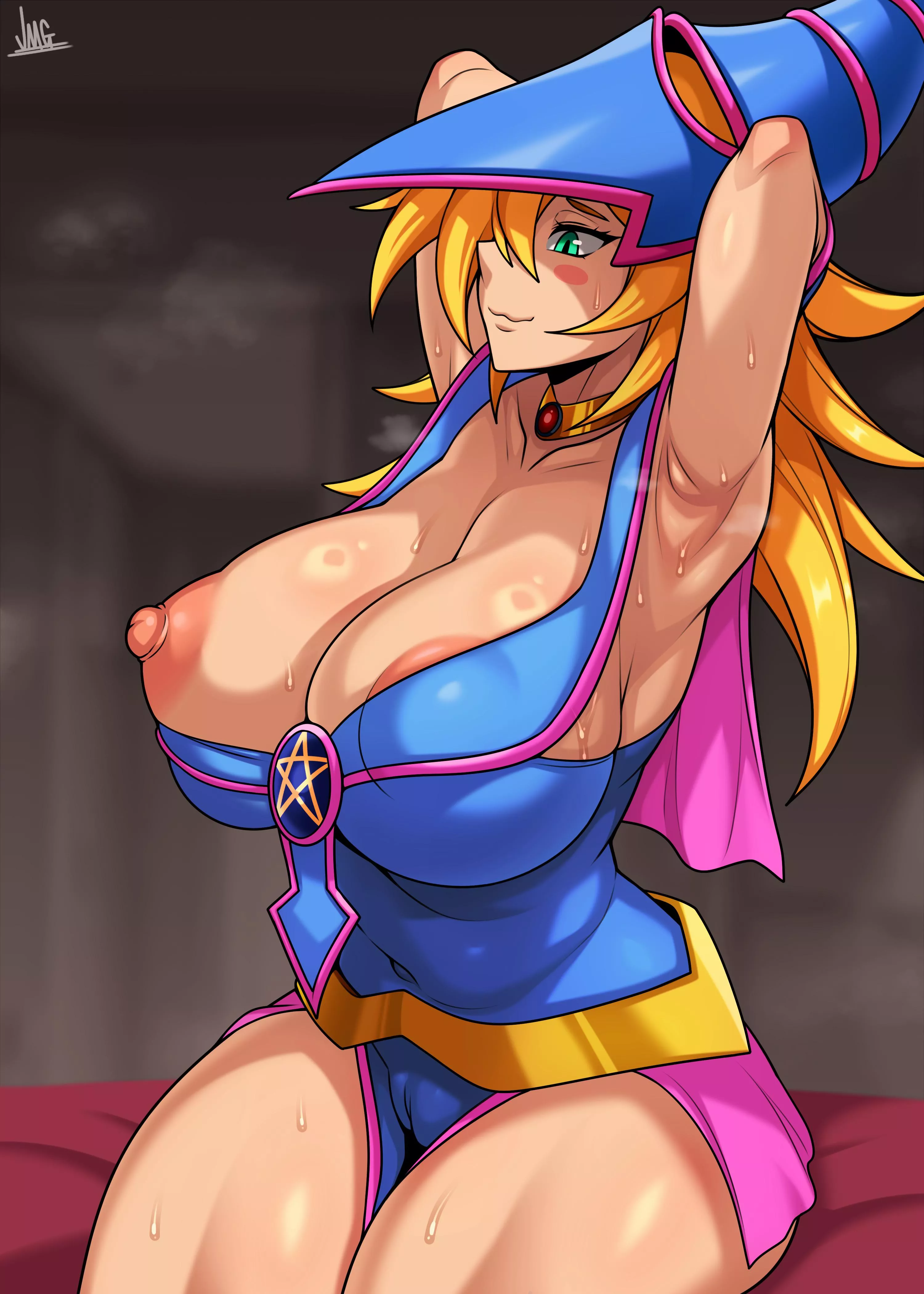 Sweaty dark magician girl