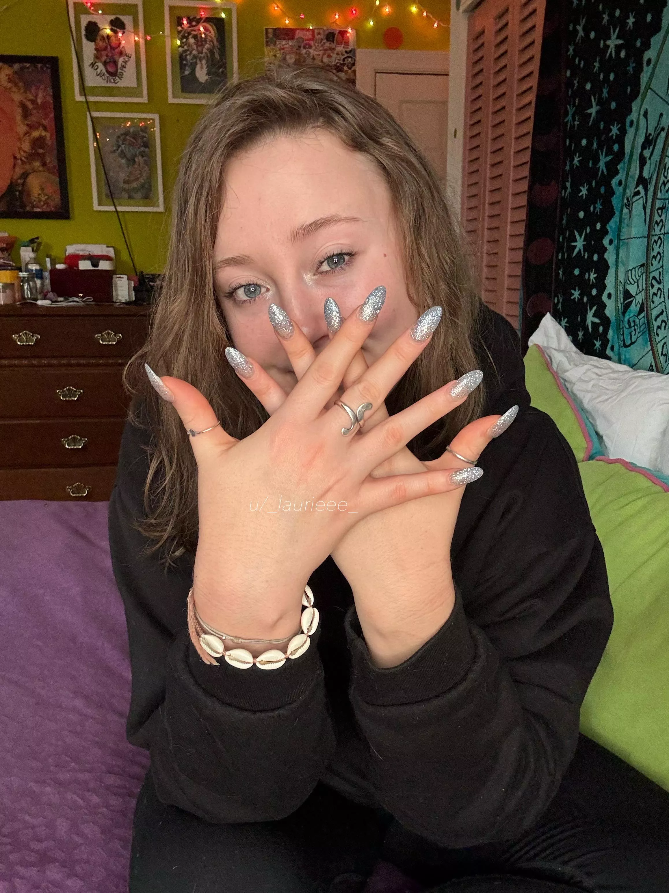 Blue nails to match my eyes!