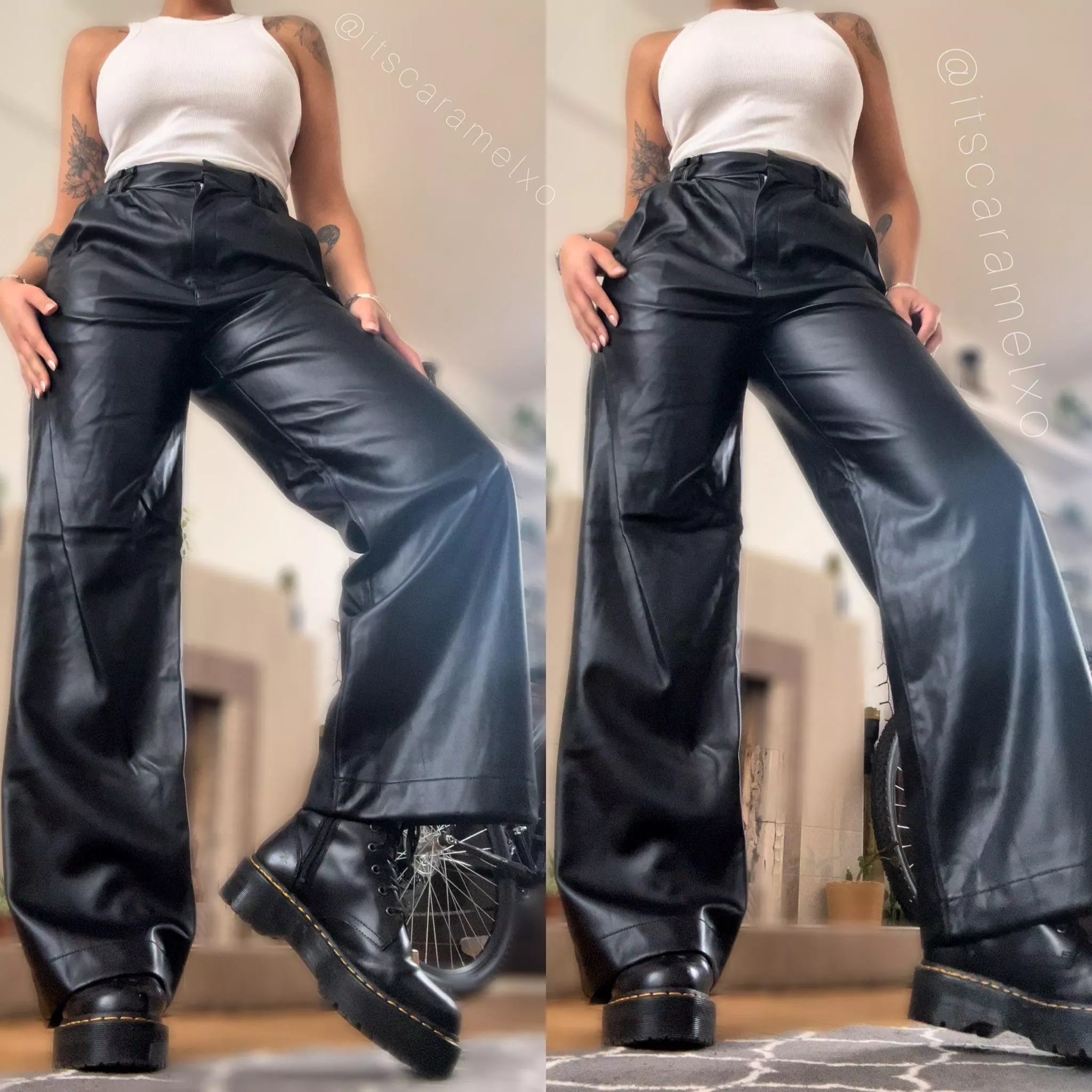 Do you like casual leather outfits? These are my new leather trousers - I absolutely love them!
