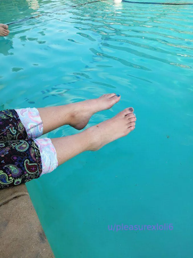 feet in the water, flip flops off, waiting for some summer fun tease F18 [IRTR]