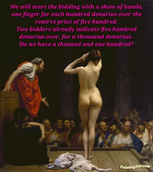 Roman slave auction.
