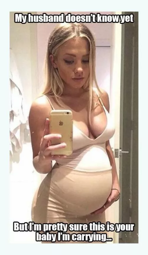 Should I tell him? It's probably easier if he just thinks it's his...