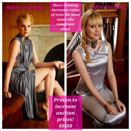 Slave training - before & after