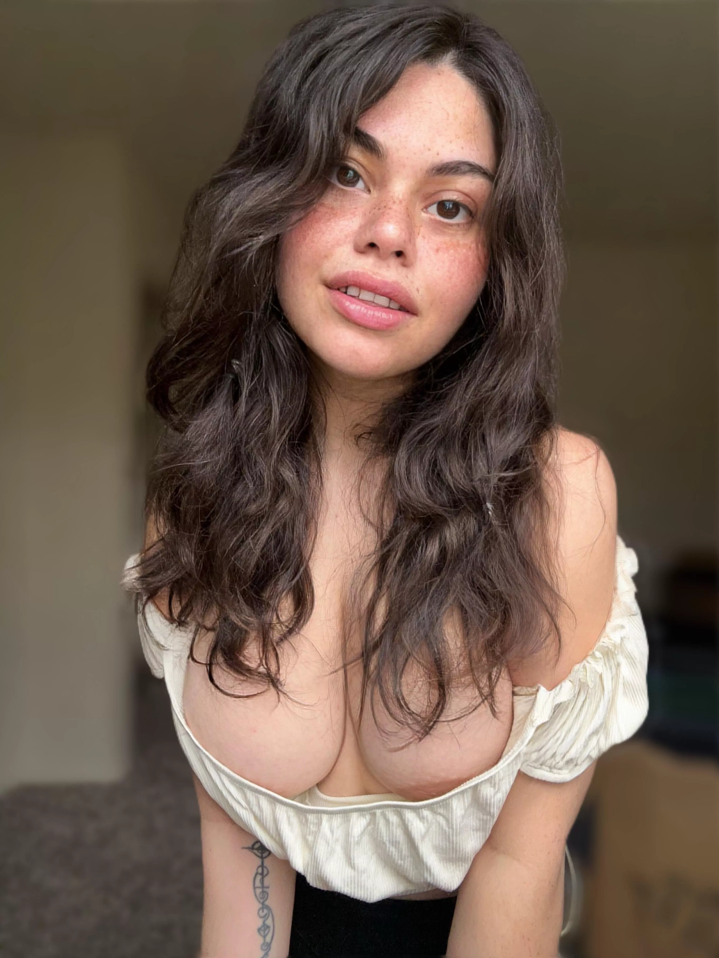 You know your eyes go right down my blouse