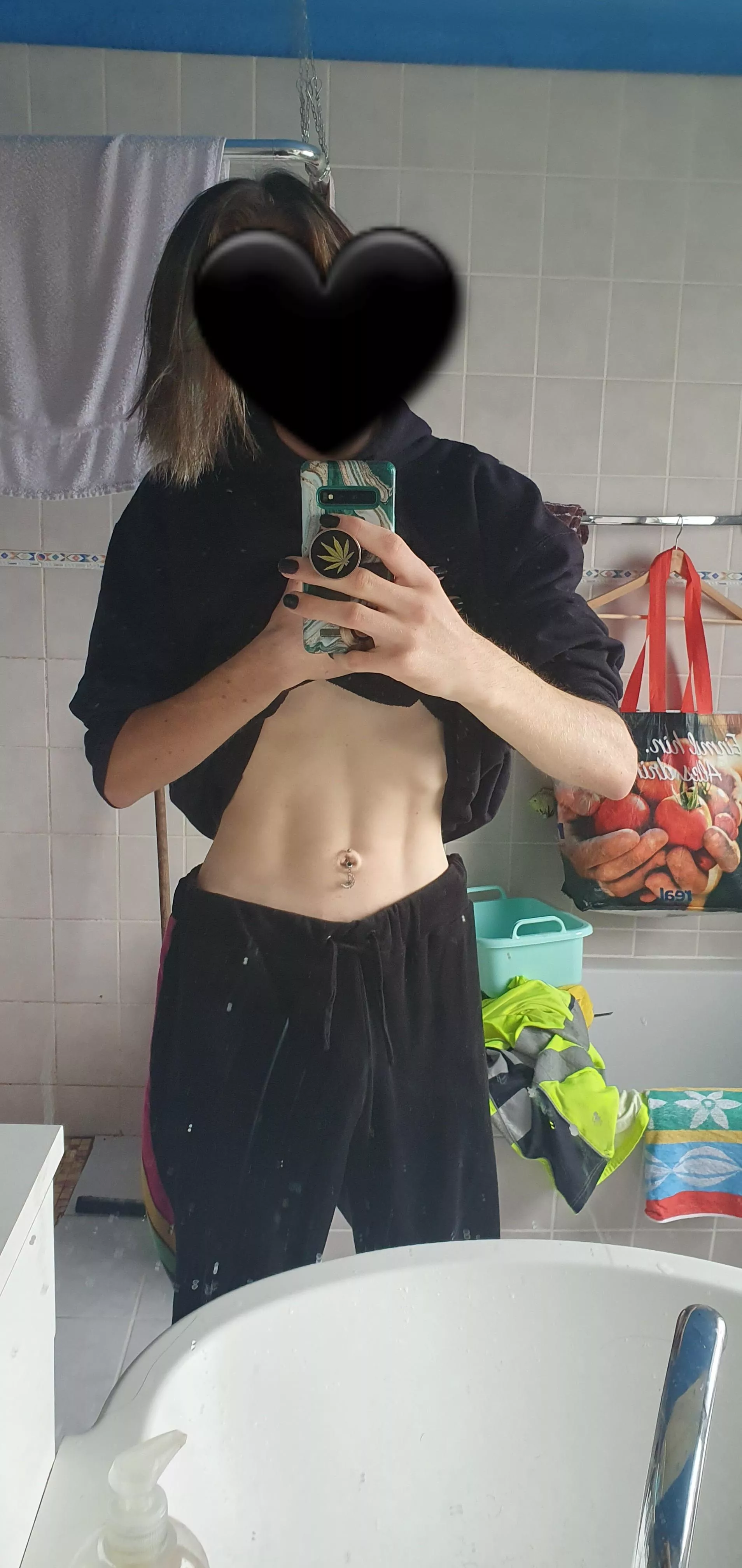 Force me to go into the coldness while wearing a crop top :D