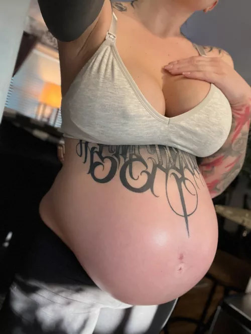 How would you describe my 9 month belly in 1 word?