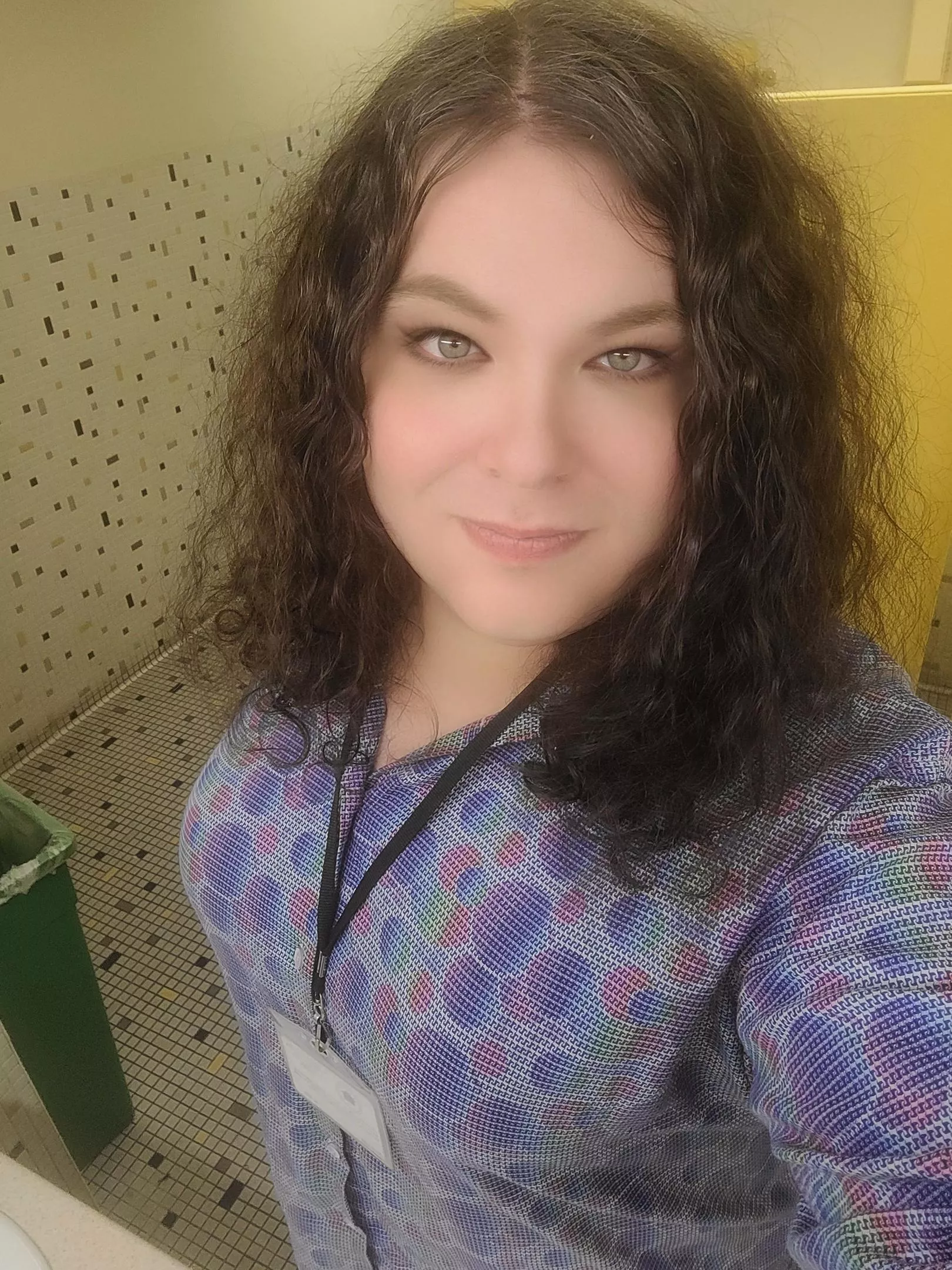 Office bathroom selfie