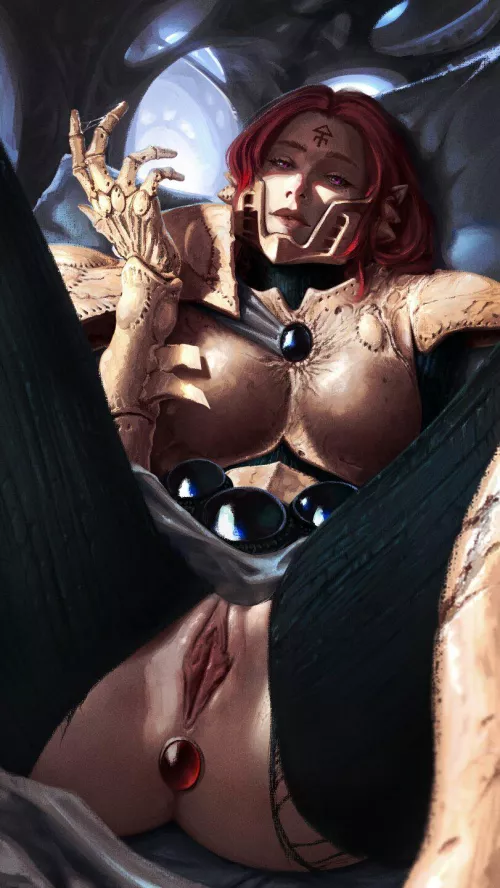 A teasing Eldar trying to seduce