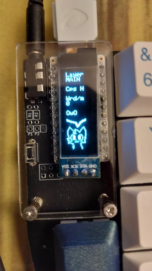 I got the OLED displays to work for my keyboard. Instantly knew what I wanted to put on it