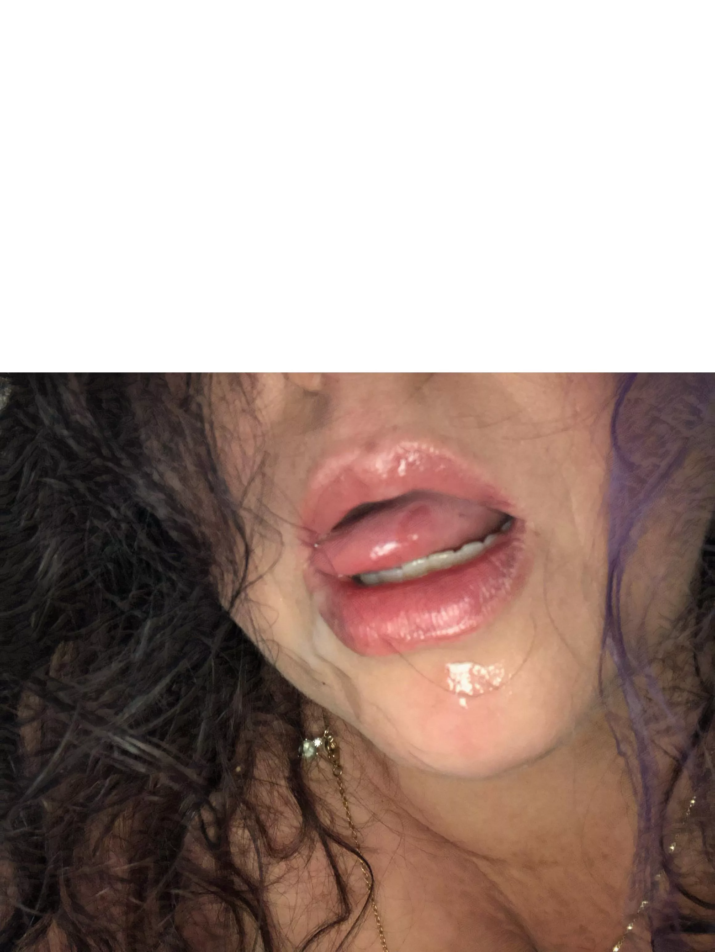 His cum is so pretty on my face