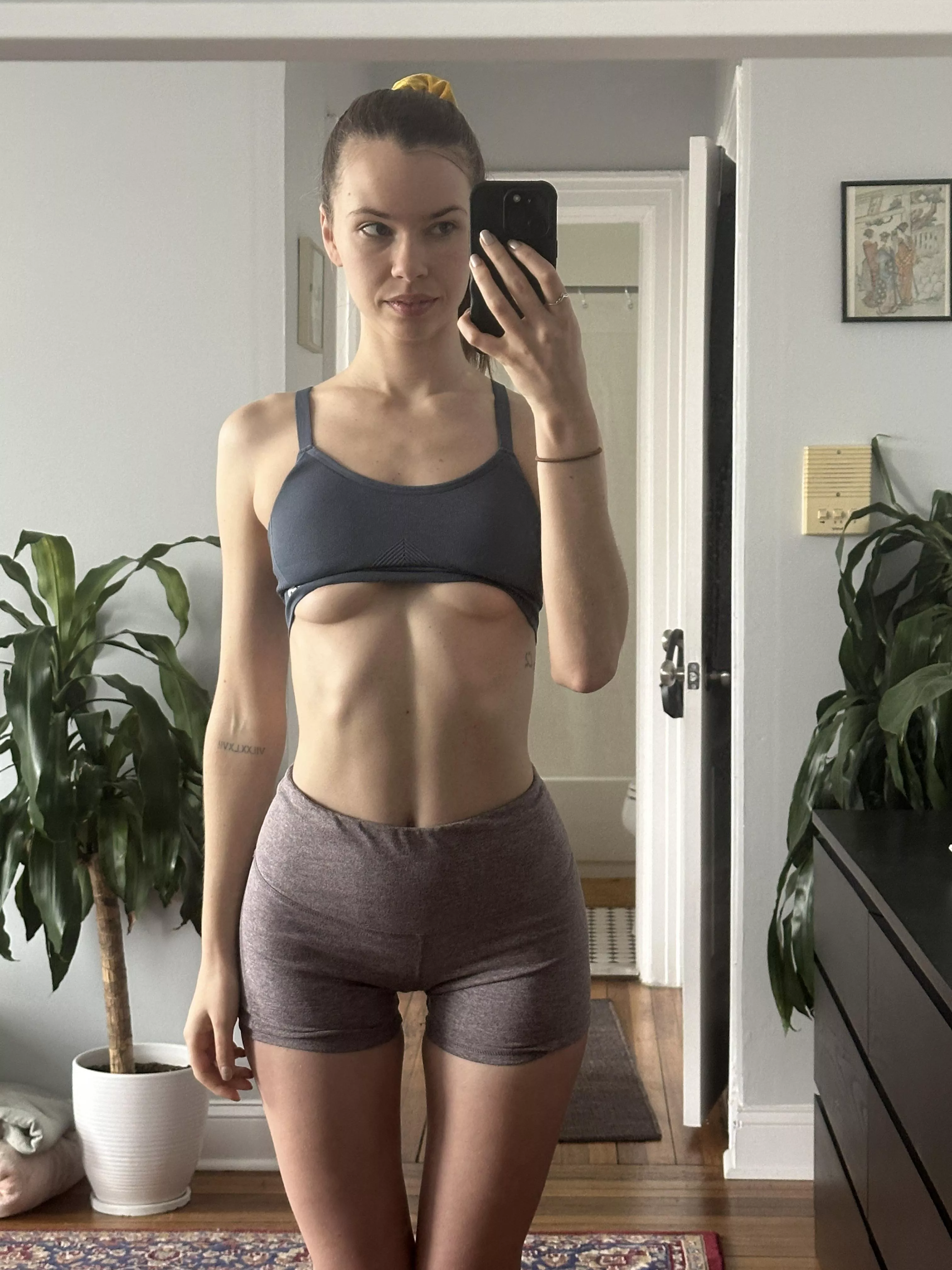 Perky underboob first thing in the morning