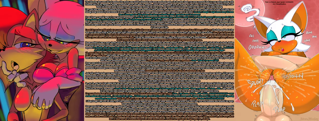 The Improvement of Mobian-Human Relationships. Part #2 [Threesome] [Human'd] [Maledom] [Creampie] [Femsub] [Commission] | Art: Sirenstudios