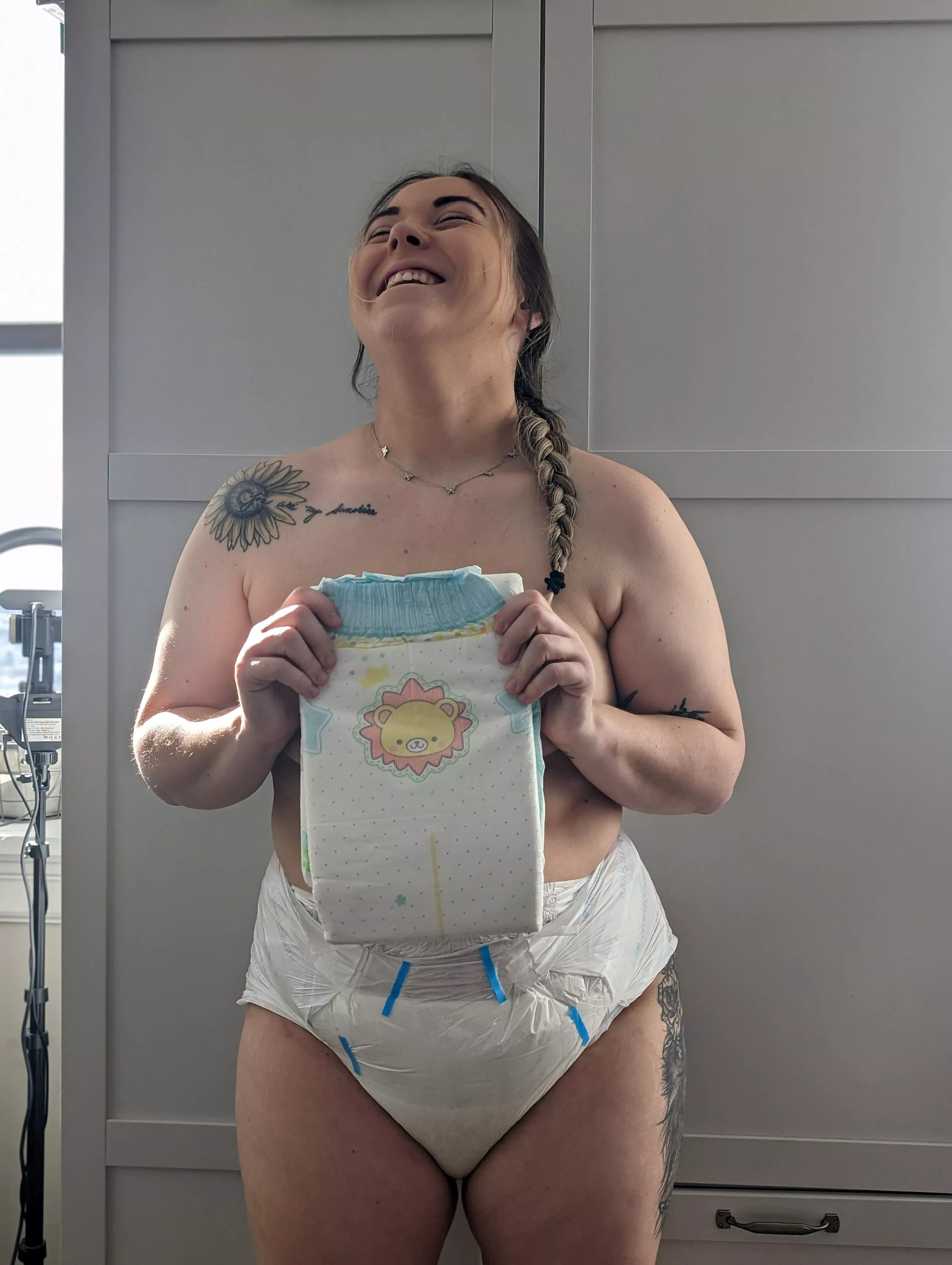 All smiles when you're ready to be changed 😁😁