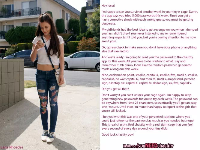 Just remember the password