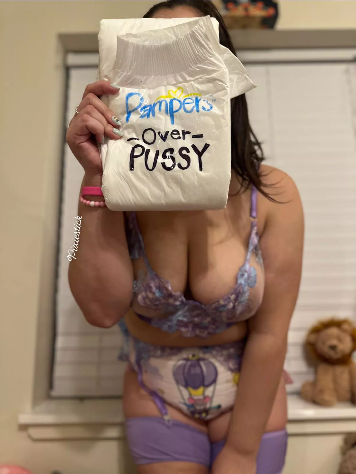 No caption needed, just lay down so I can change you into this NOW 🤤😍