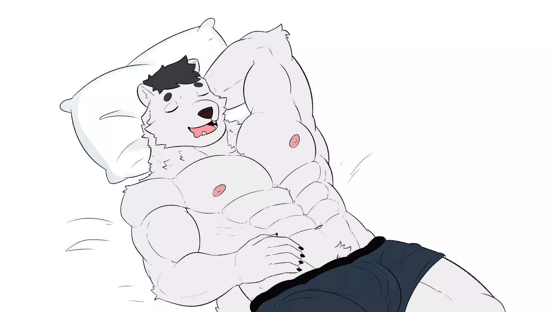 (@drops_sweat) Oh, Gabe is sleeping 🤫👐