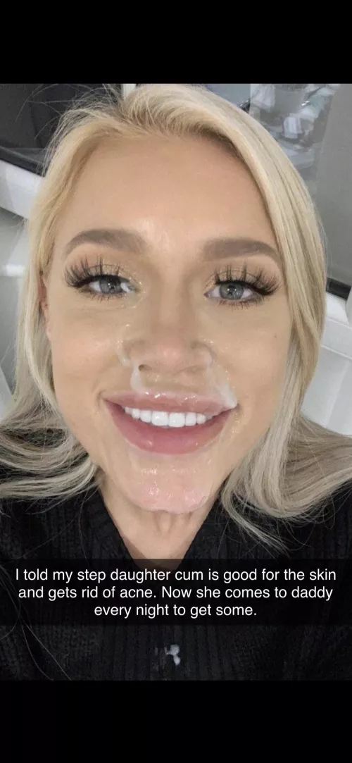My step daughter begs for my cum every night.