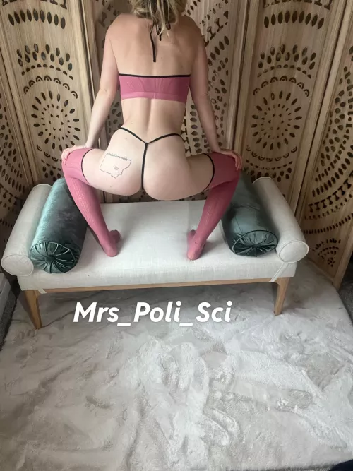 Pink froggy just hopped up on the couch