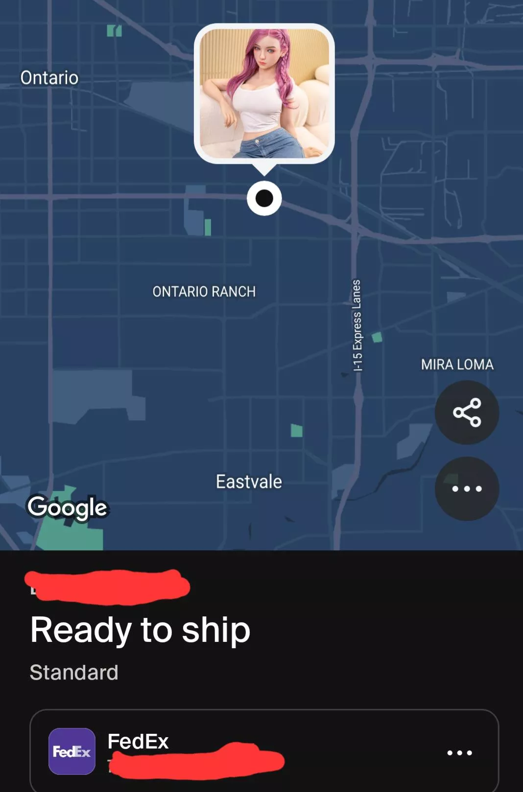 She's on her way home to mommy and daddy