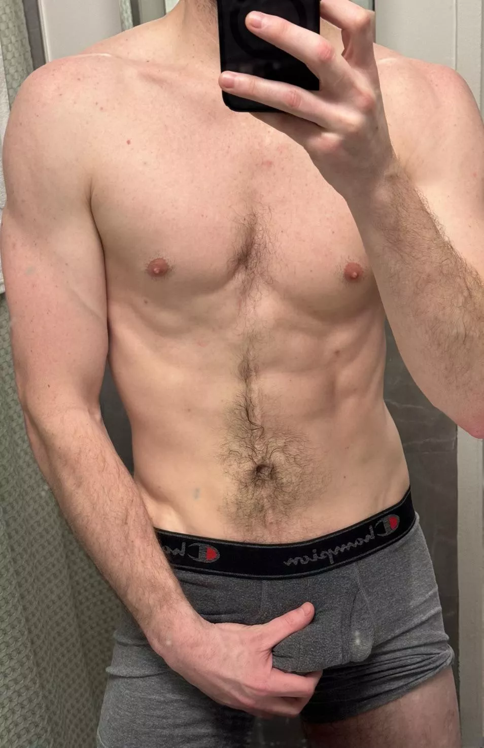 Sweaty after a workout