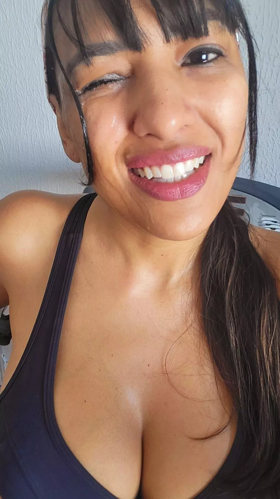 At the gym I got a hot bath as a surprise