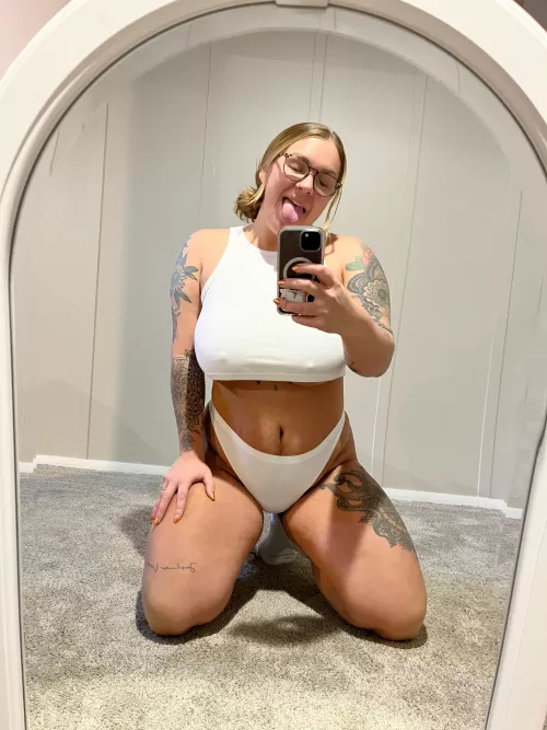 Does smiling with your tongue out count.