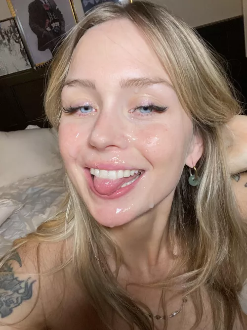 I love being a canvas for his cum