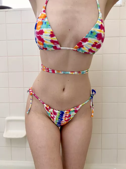 Is it ok if I wear this bikini for today's pool picnic with his parents? Or is it too slutty?