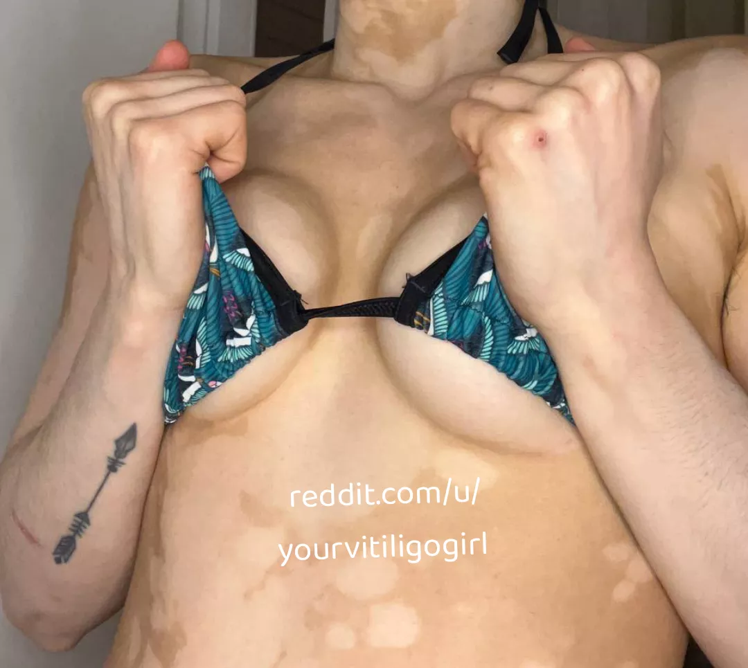 It's going to slip.. what would you do? You're going to see my boobs while I'm changing and staring at them while jerk off right?