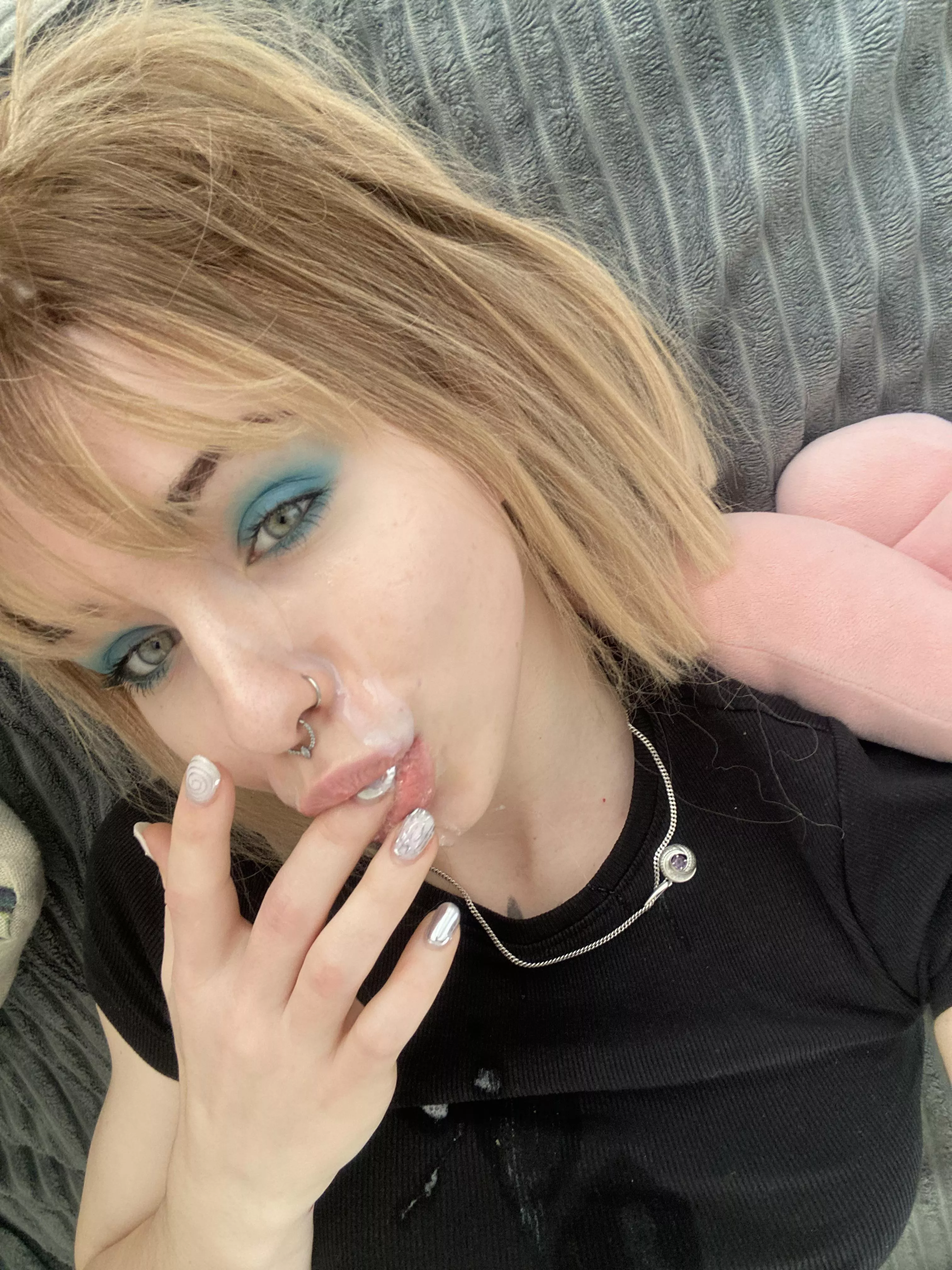 Oops, have to lick it clean