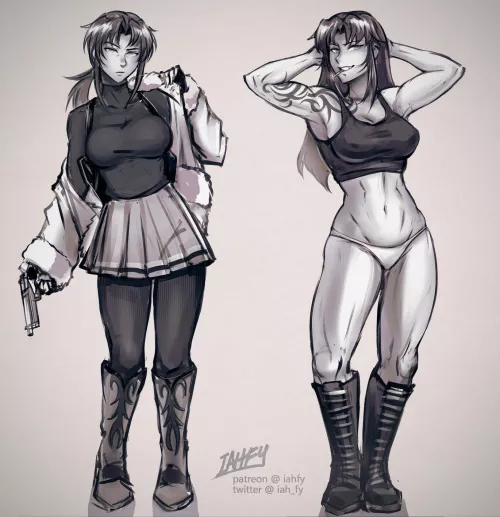 Revy strikes a pose [@iah_fy]