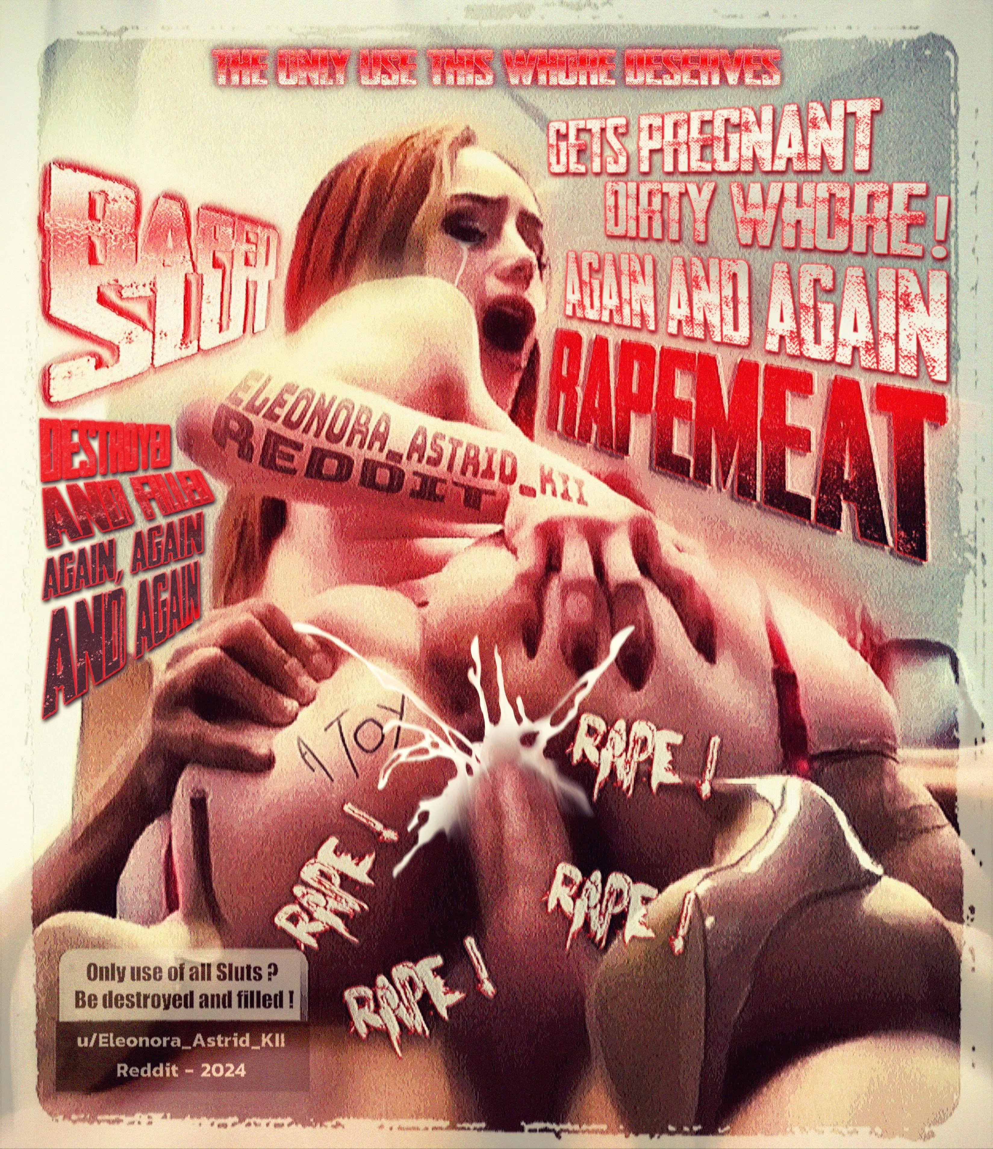 Destroyed and Filled ! Her pussy is a bottomless pit ! This female dog is a Reservoir of Cum, it's his only right