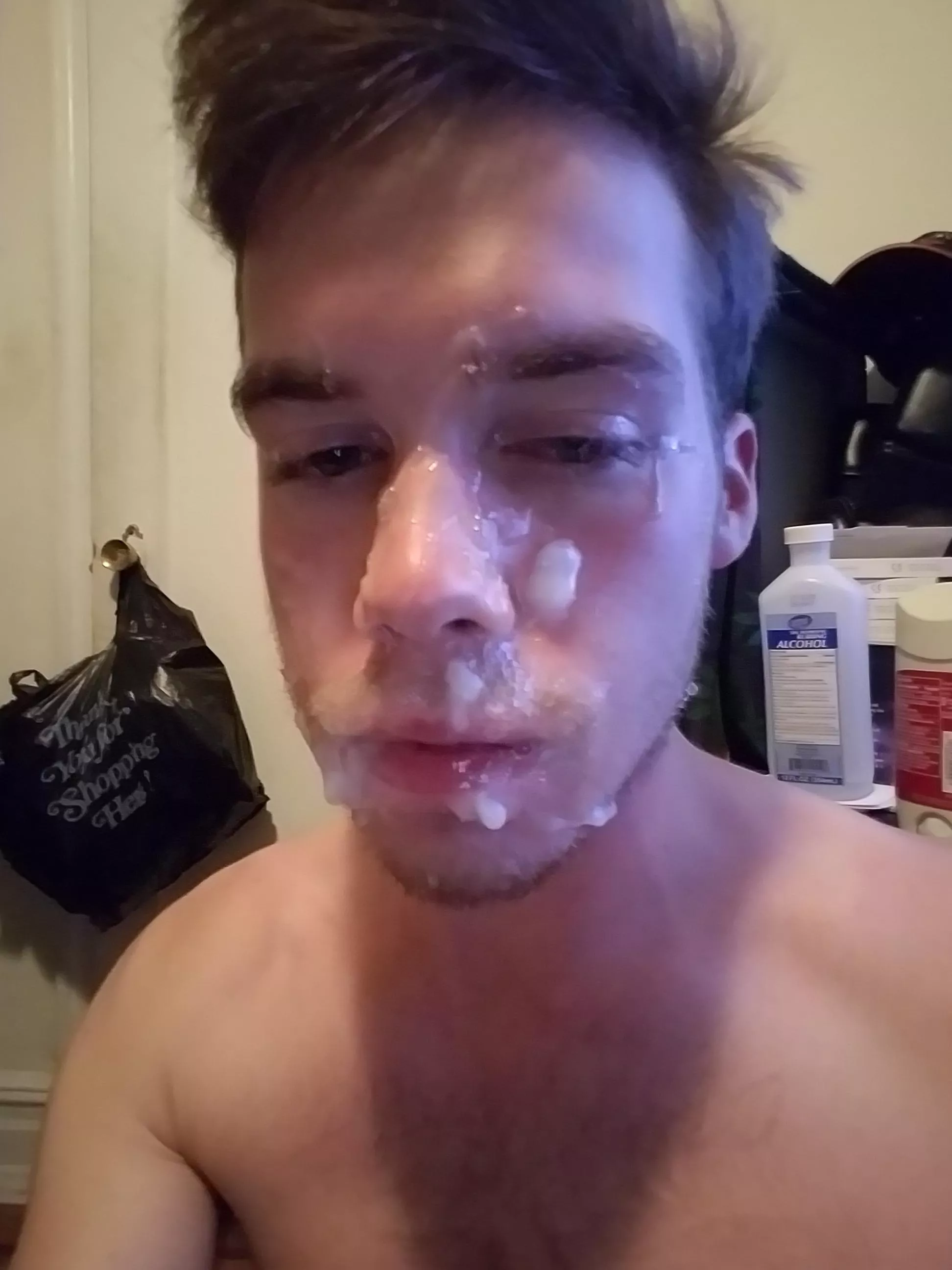 Got my face covered by two guys