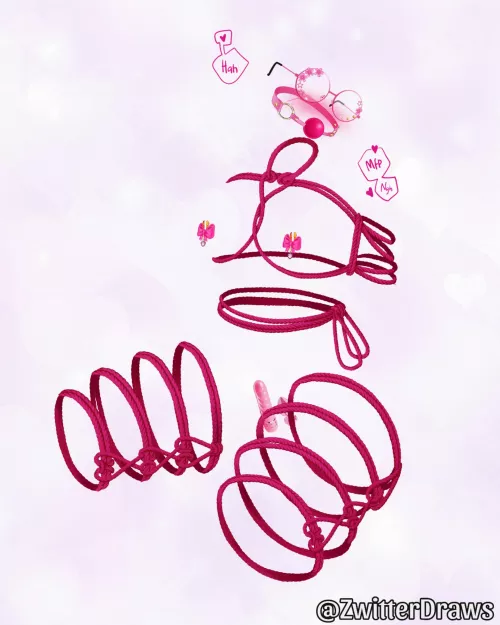 🩷 Invisible woman in shibari 🩷 art by me